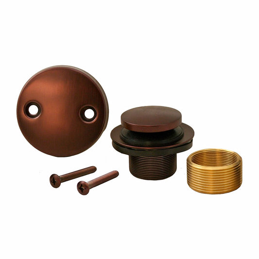 Jones Stephens B5156WB Old World Bronze Two-Hole Toe Touch Tub Drain Trim Kit