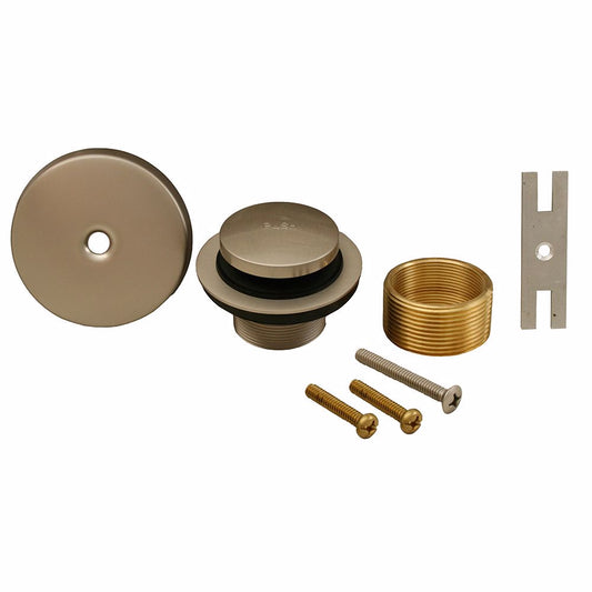 Jones Stephens B5161BN Brushed Nickel One-Hole Toe Touch Tub Drain Trim Kit