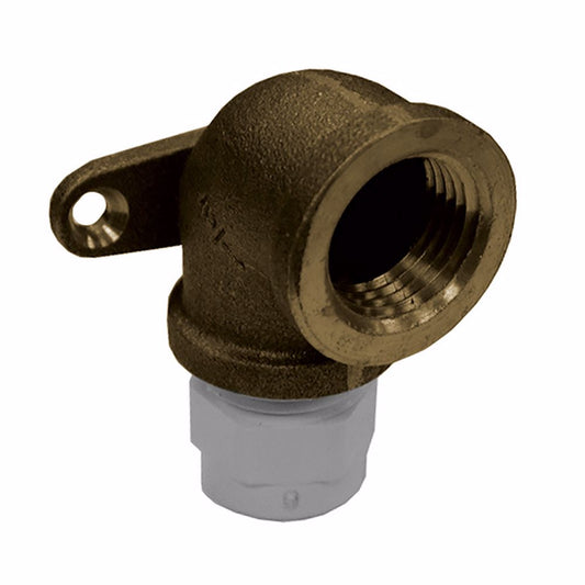 Jones Stephens B55101LF 1/2" FIP x 1/2" CPVC Cast Brass 90° Drop Ear Elbow
