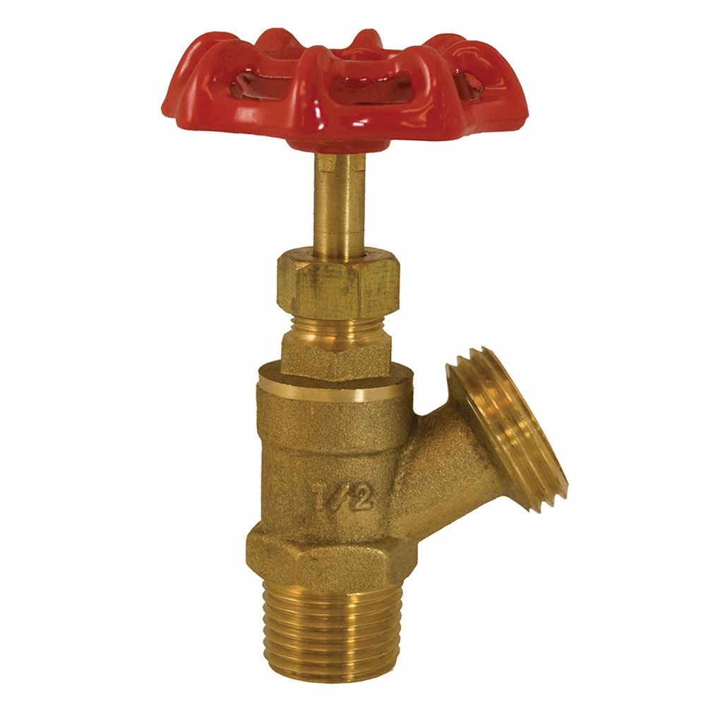 Jones Stephens B67320 1/2" MIP x 3/4" MHT Brass Boiler Drain Valve