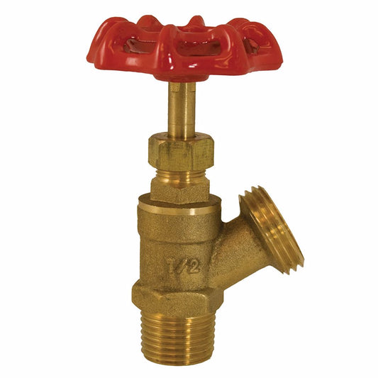 Jones Stephens B67320 1/2" MIP x 3/4" MHT Brass Boiler Drain Valve