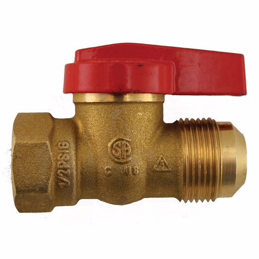 Jones Stephens B67937 5/8” Flare x 1/2" FIP Gas Ball Valve
