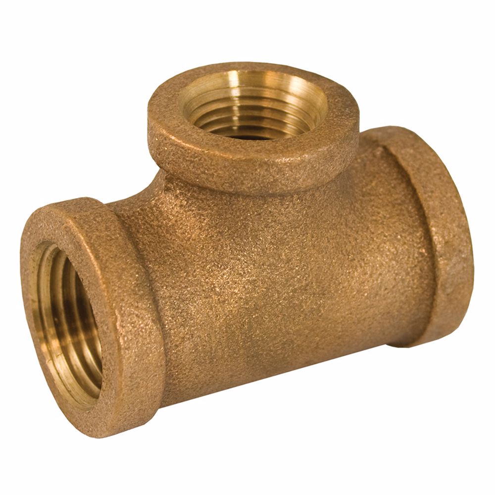 Jones Stephens B74359LF 3/4" x 1/2" Bronze Reducing Tee