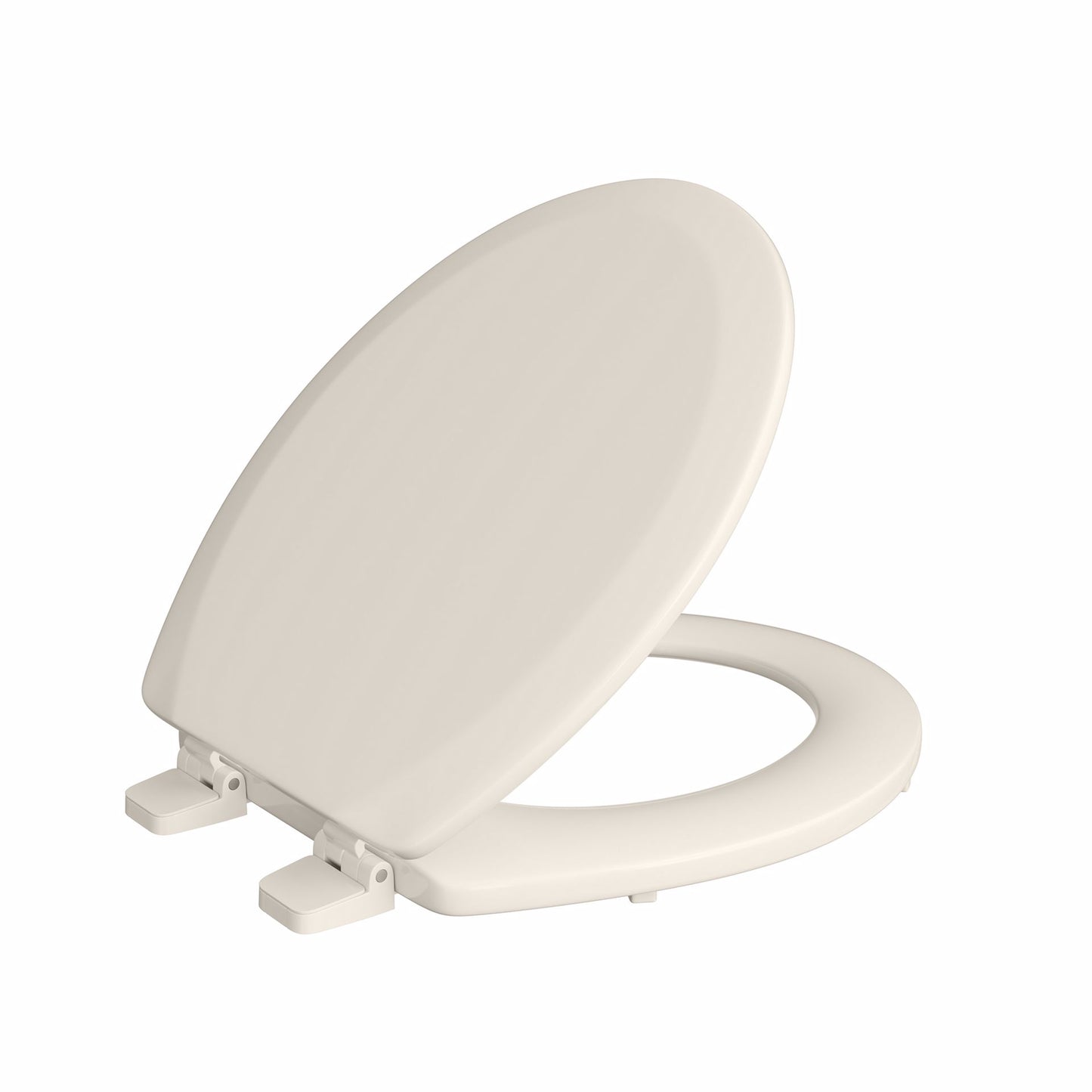 Jones Stephens C013WD02 Biscuit Deluxe Molded Wood Toilet Seat, Closed Front with Cover, Round