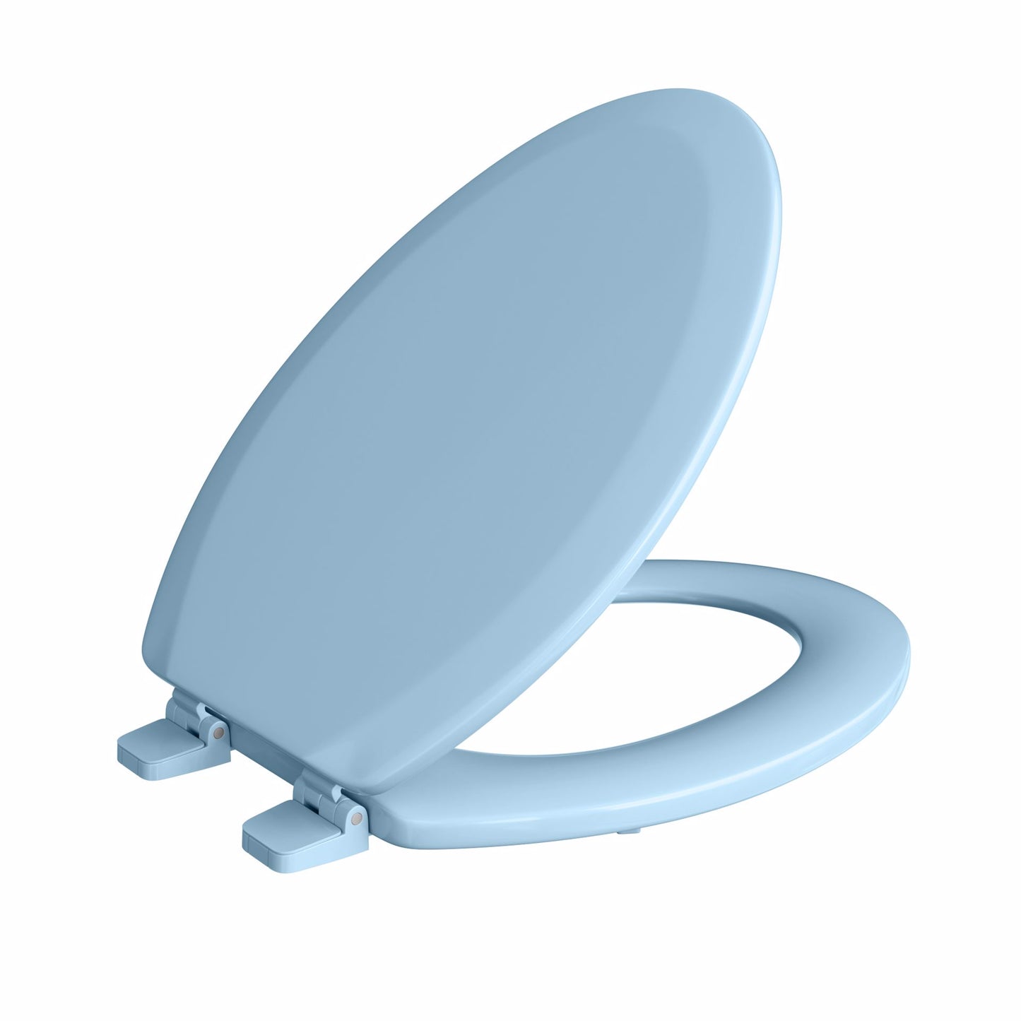 Jones Stephens C014WD45 Regency Blue Deluxe Molded Wood Toilet Seat, Closed Front with Cover, Elongated