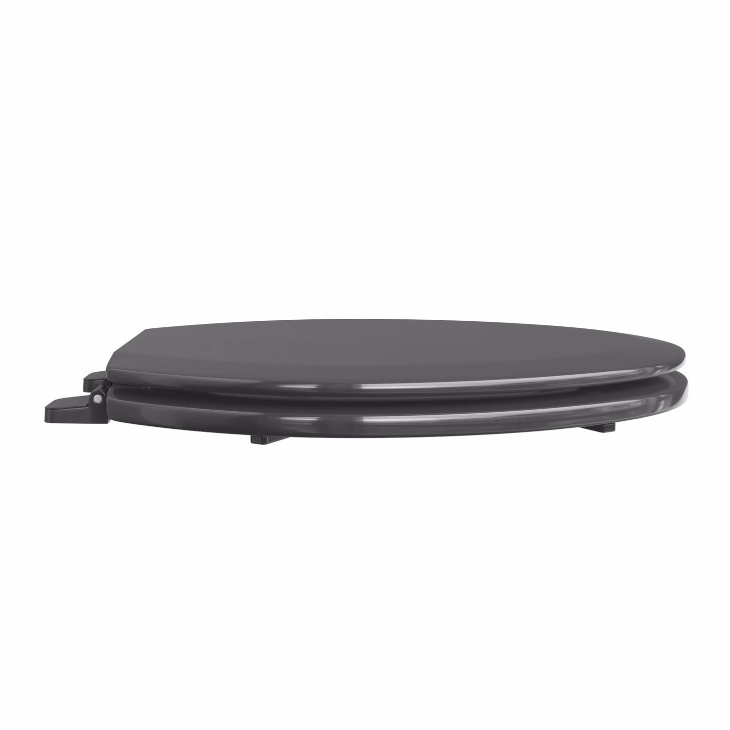 Jones Stephens C014WD90 Black Deluxe Molded Wood Toilet Seat, Closed Front with Cover, Elongated