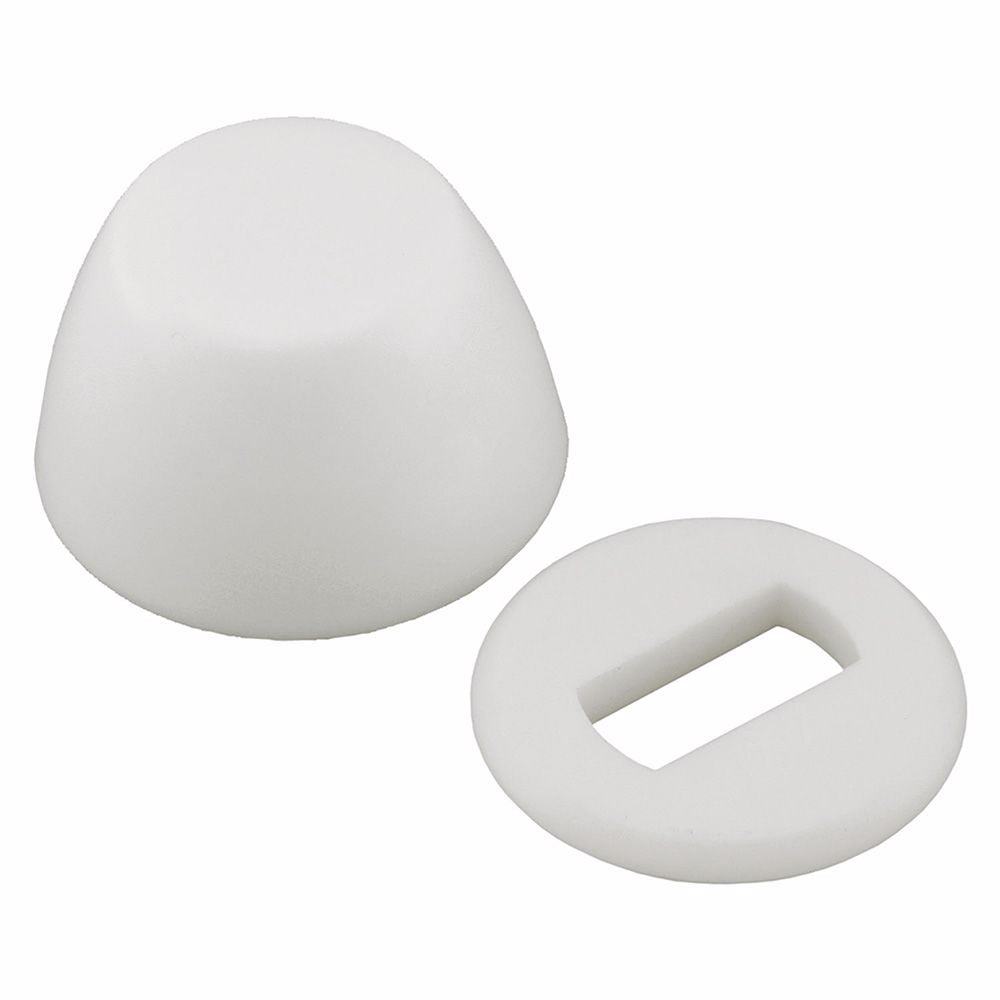 Jones Stephens C02105 Bulk Pack of White Round Closet Bolt Caps with Washer, 100 pcs. of Each