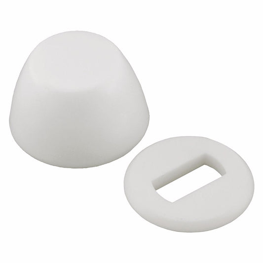 Jones Stephens C02105 Bulk Pack of White Round Closet Bolt Caps with Washer, 100 pcs. of Each