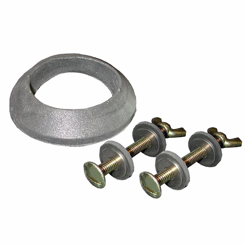 Jones Stephens C03203 5/16" x 3" Tank to Bowl Bolt Set with Gasket, Brass Bolt and Wing Nut, 25 Pairs, Bagged