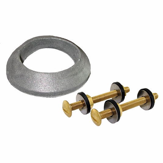 Jones Stephens C03213 5/16" x 3" Tank to Bowl Bolt Set with Gasket, Brass Bolt and Hex Nut, 25 Pairs, Bagged