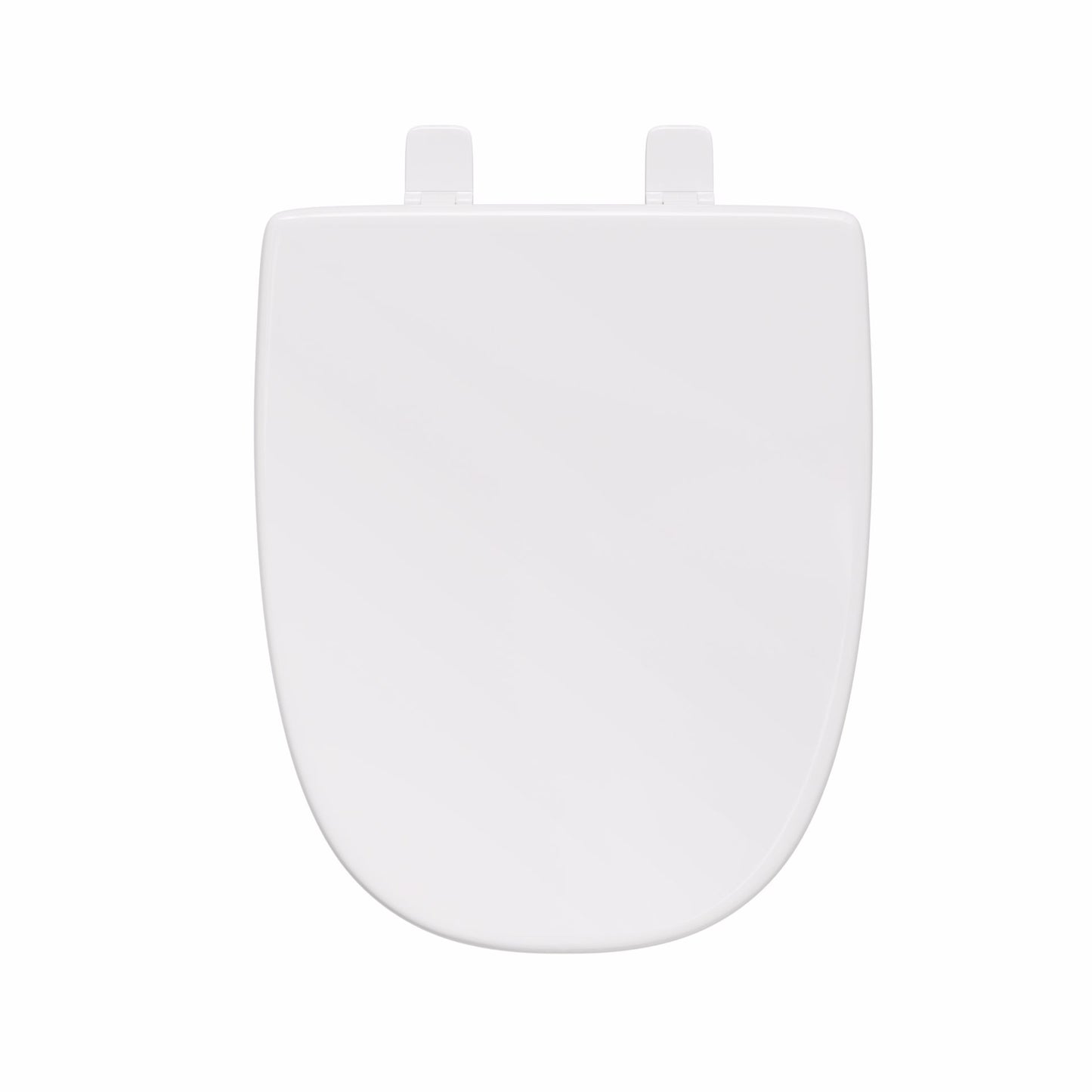 Jones Stephens C050WD00 White Square Front Wood Toilet Seat, Closed Front with Cover to fit Eljer® Emblem, Elongated