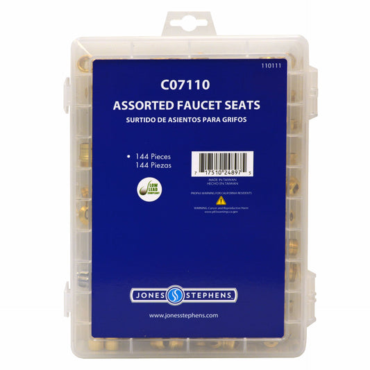 Jones Stephens C07110 144 Piece Brass Faucet Seat Assortment