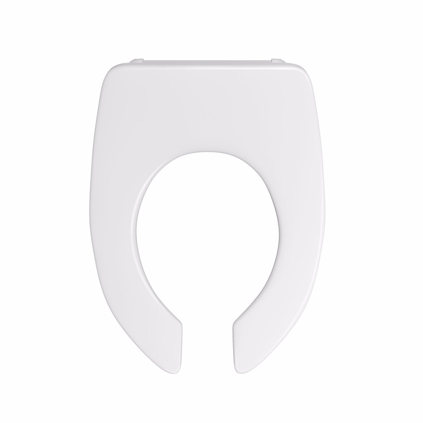 Jones Stephens C100BBSSCAM0 White Juvenile Plastic Toilet Seat, Open Front less Cover, Self-Sustaining Check Hinges, Round