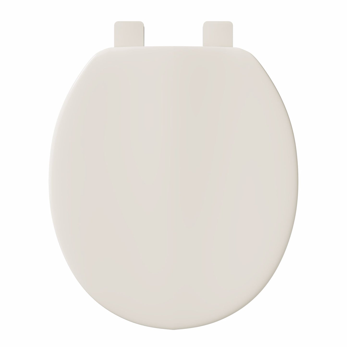 Jones Stephens C101001 Bone Standard Plastic Toilet Seat, Closed Front with Cover, Round