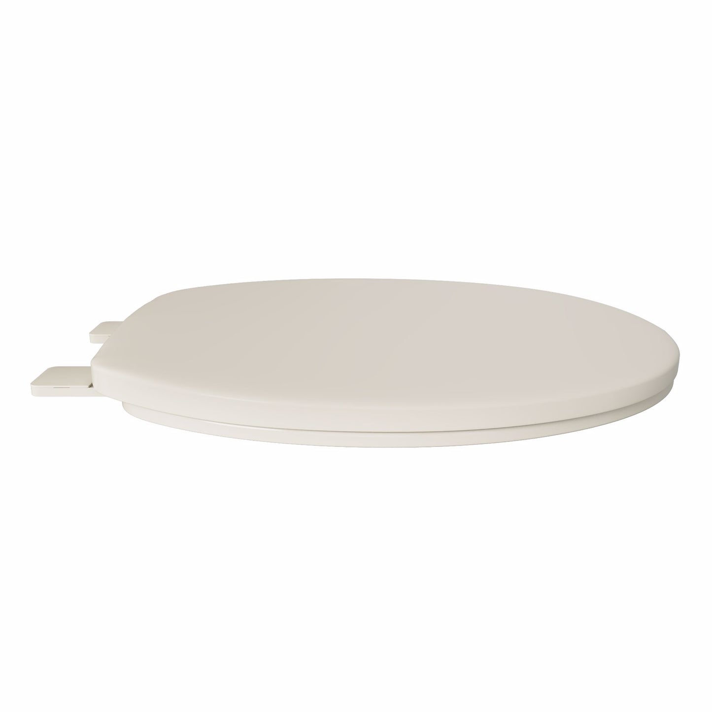 Jones Stephens C101001 Bone Standard Plastic Toilet Seat, Closed Front with Cover, Round