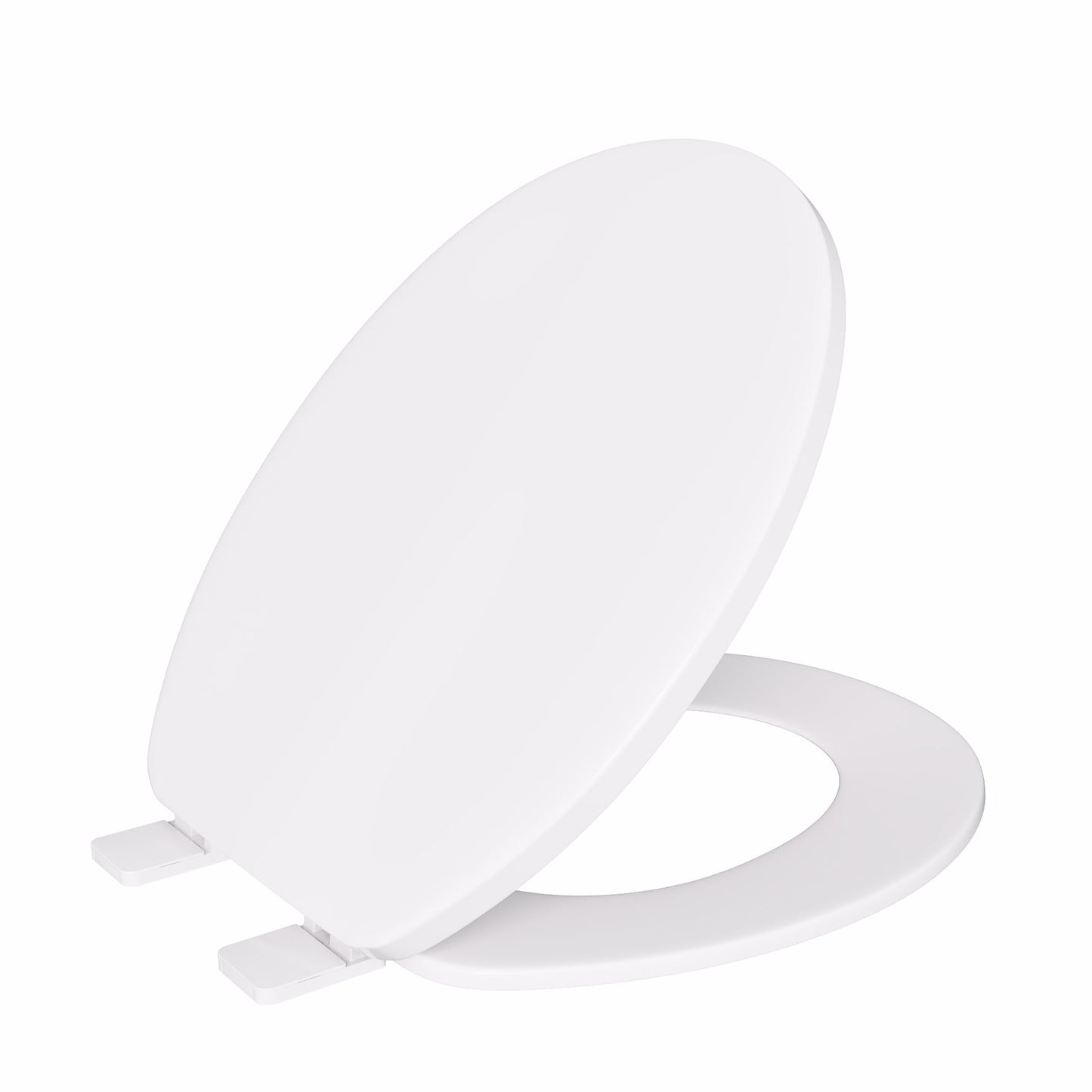 Jones Stephens C1010TK00 White Standard Plastic Toilet Seat, Closed Front with Cover, Round, Bulk Pack of 10
