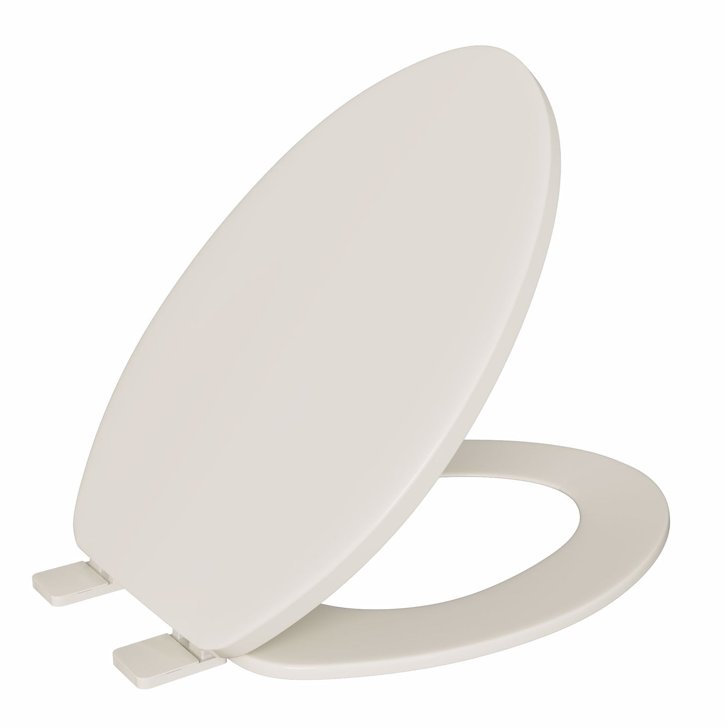 Jones Stephens C101101 Bone Standard Plastic Toilet Seat, Closed Front with Cover, Elongated