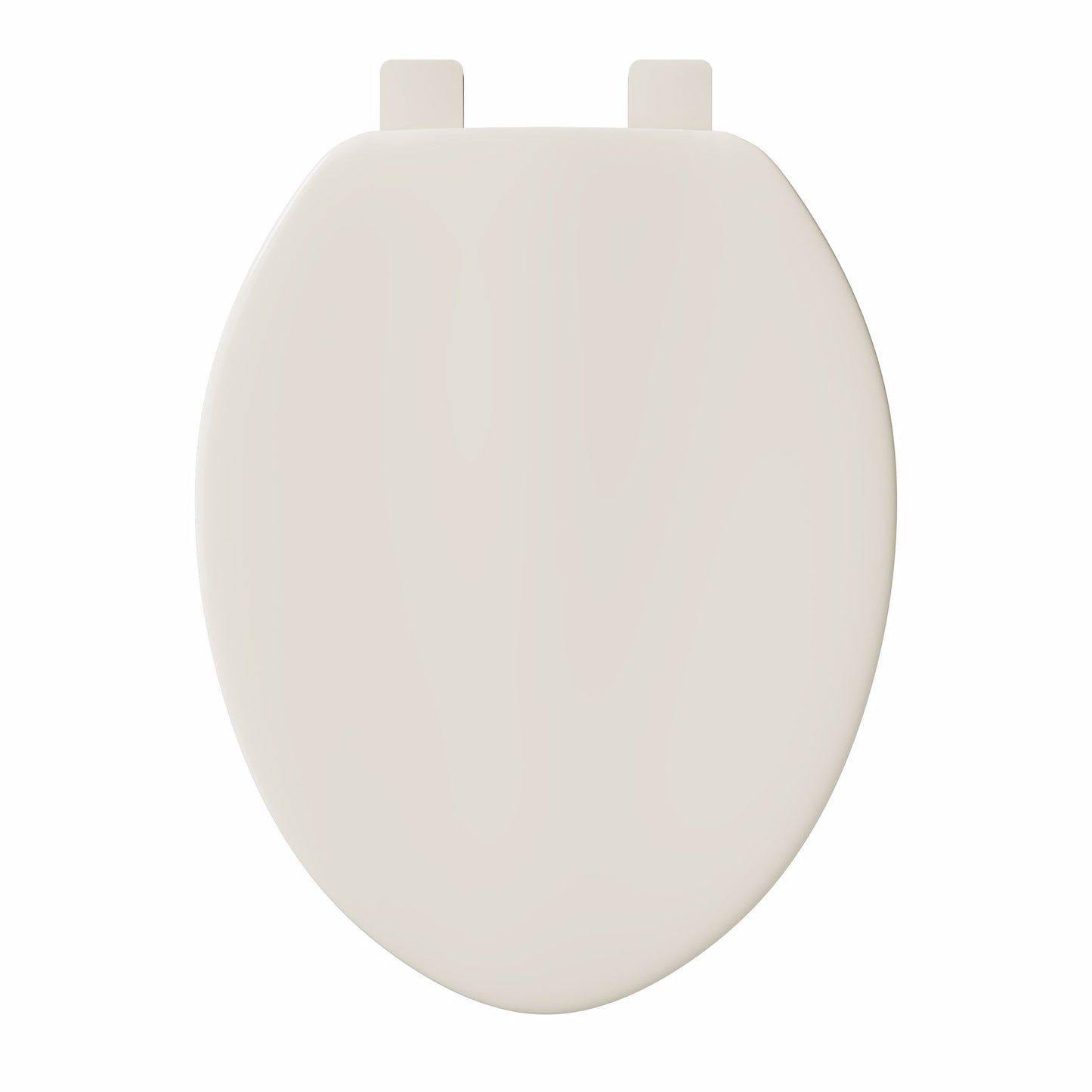 Jones Stephens C101101 Bone Standard Plastic Toilet Seat, Closed Front with Cover, Elongated