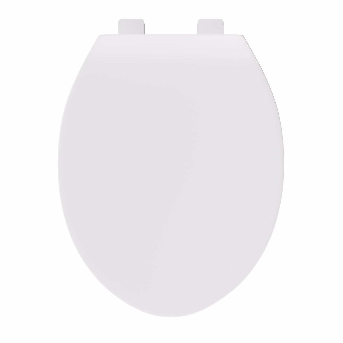 Jones Stephens C104200 White Deluxe Plastic Toilet Seat, Closed Front with Cover, Elongated