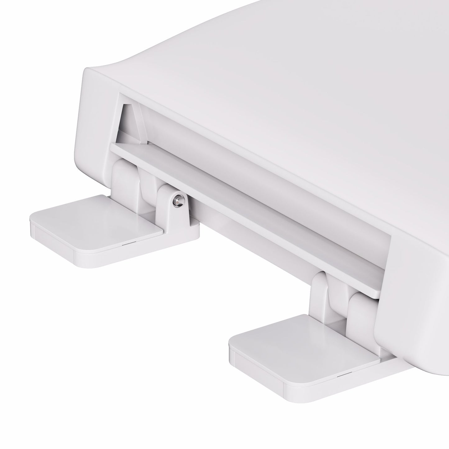 Jones Stephens C104200 White Deluxe Plastic Toilet Seat, Closed Front with Cover, Elongated