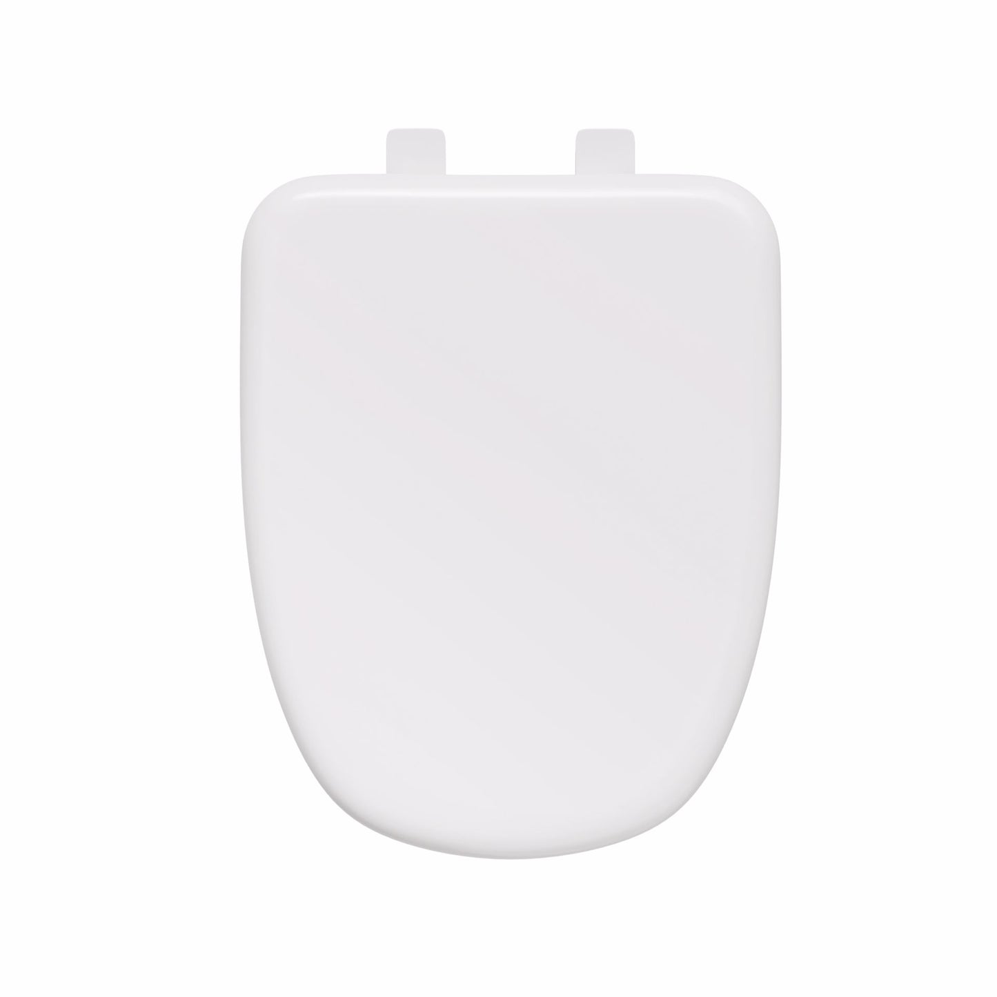 Jones Stephens C1050S00 White Square Front Plastic Toilet Seat, Closed Front with Cover to fit Eljer® Emblem, Slow-Close, Elongated