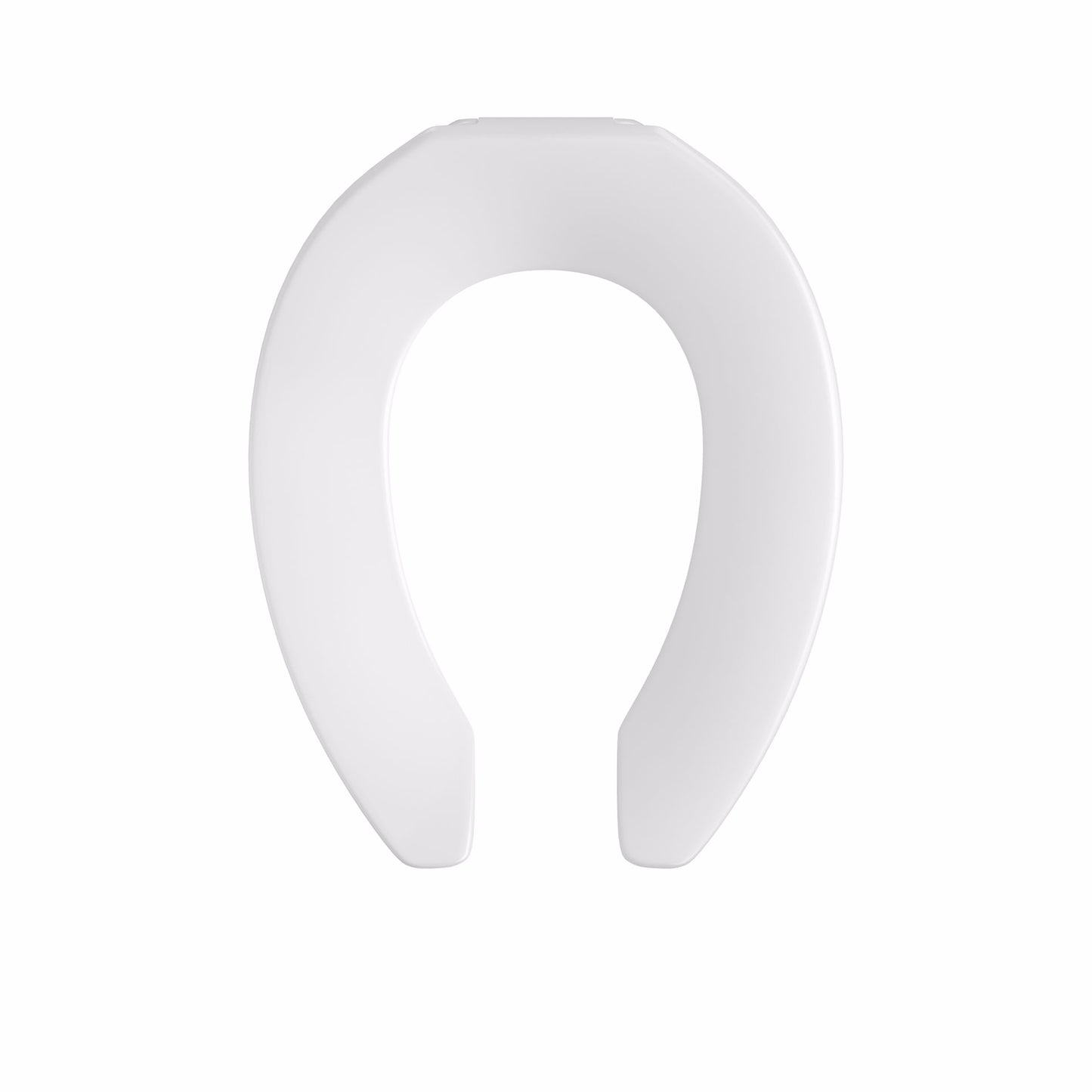 Jones Stephens C106CHPM00 White Plastic Toilet Seat, Open Front less Cover, Check Hinges, Elongated