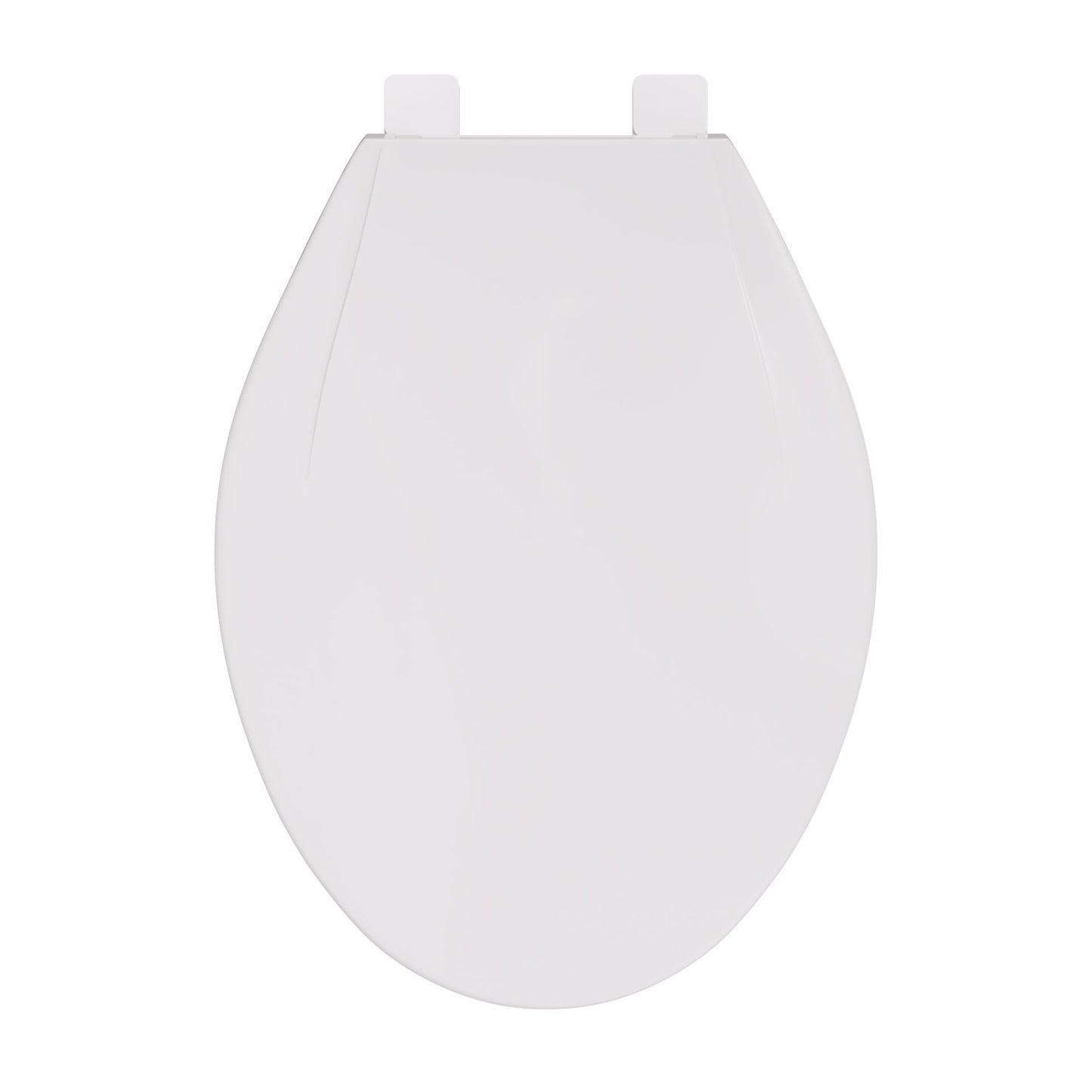 Jones Stephens C1107S00 White Plastic Toilet Seat, Closed Front with Cover, Slow-Close Hinges, Elongated