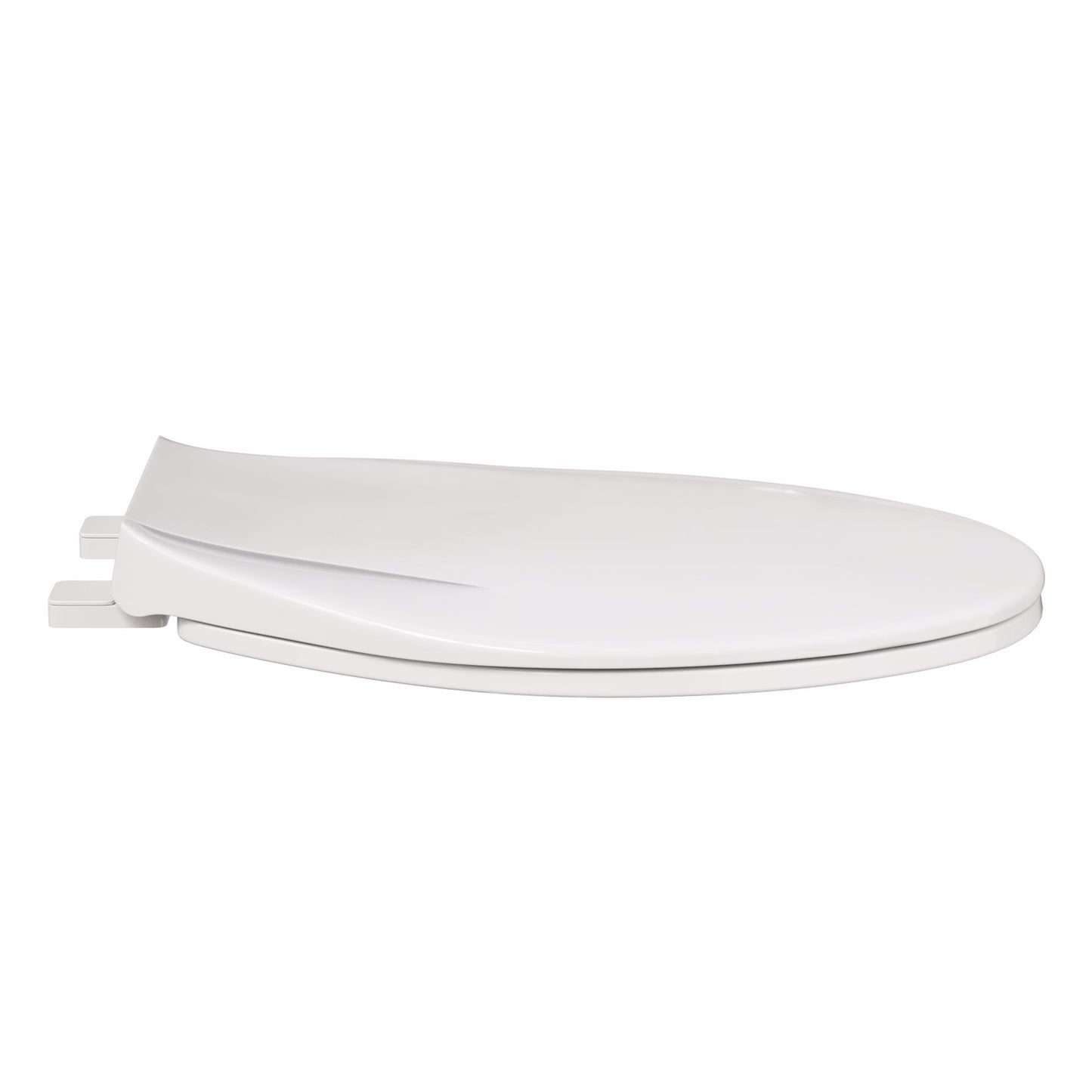 Jones Stephens C1107S00 White Plastic Toilet Seat, Closed Front with Cover, Slow-Close Hinges, Elongated