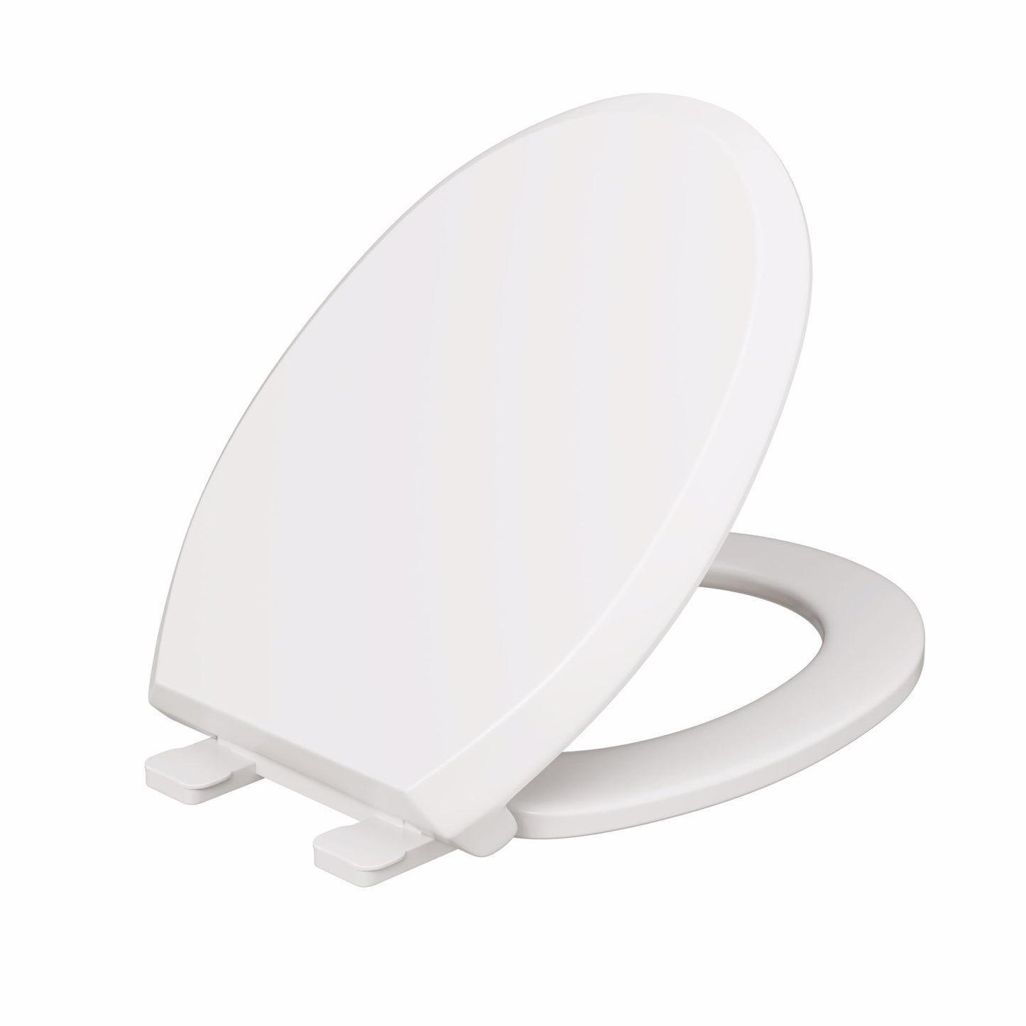 Jones Stephens C1211S00 White Deluxe Plastic Toilet Seat, Closed Front with Cover, Slow-Close and QuicKlean® Hinges, Elongated