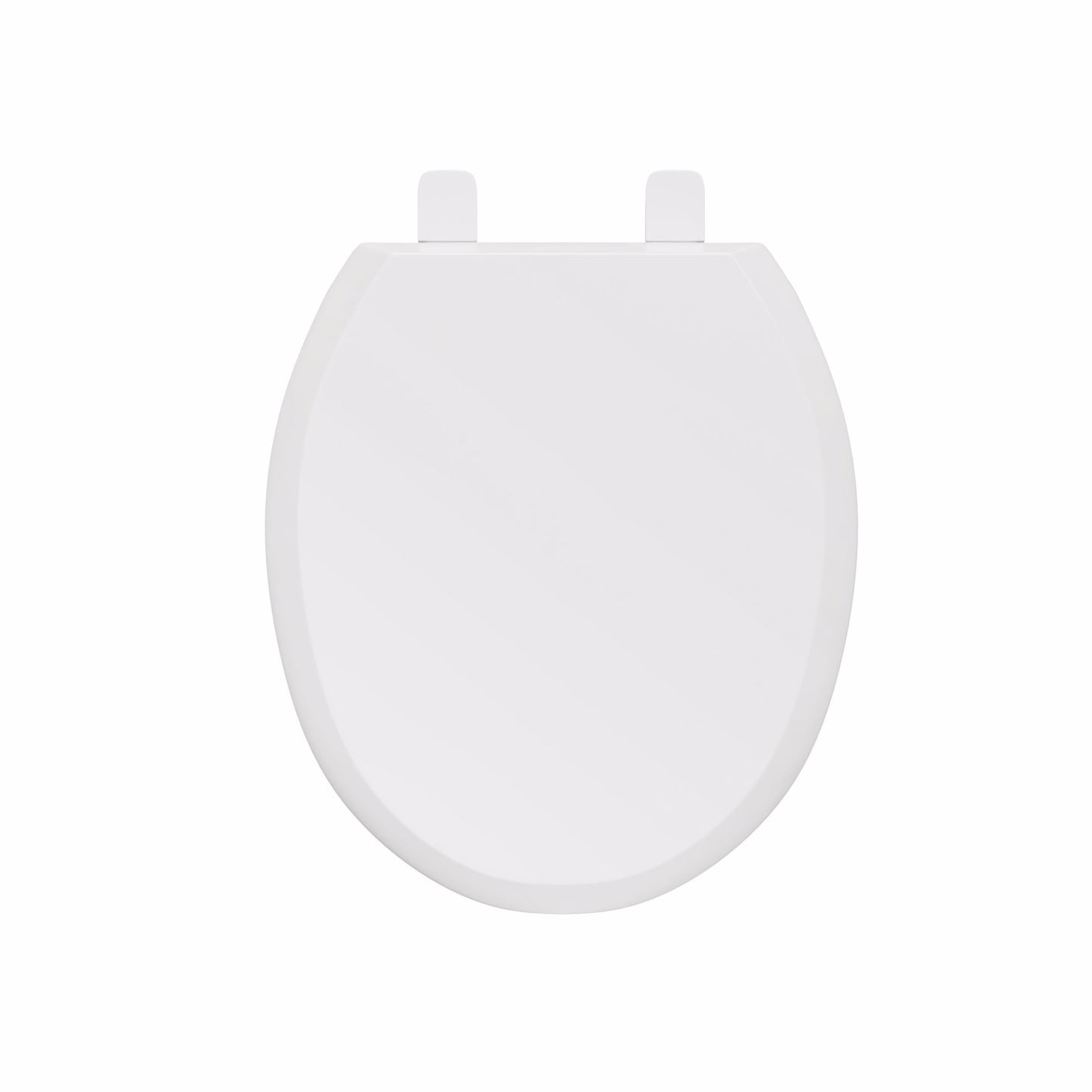 Jones Stephens C1606OS00 White Premium Plastic Toilet Seat, Open Front with Cover, Slow-Close Hinges, Round