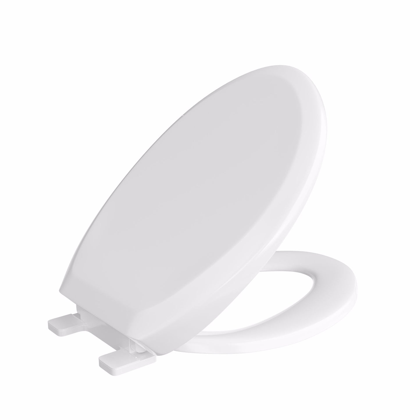 Jones Stephens C2200HPSS00 White Premium Plastic Toilet Seat, Closed Front with Cover, Elongated