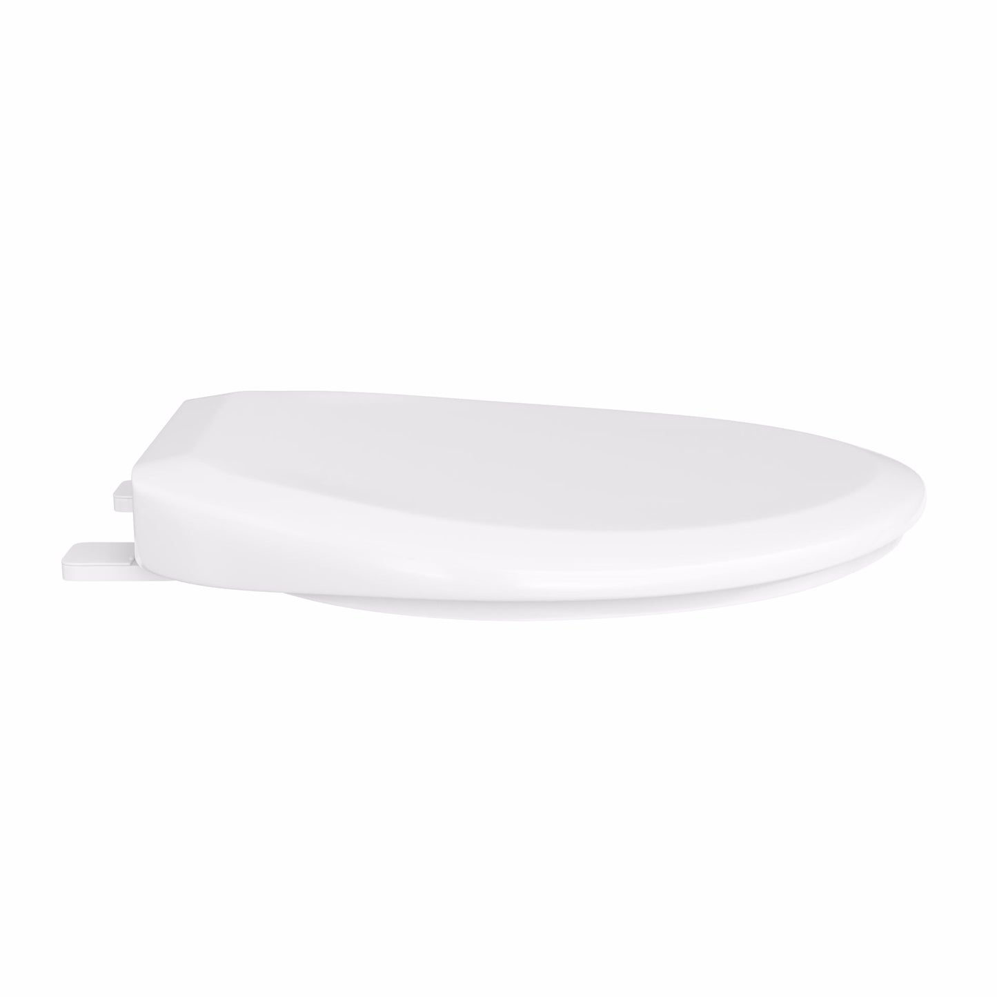 Jones Stephens C2200HPSS00 White Premium Plastic Toilet Seat, Closed Front with Cover, Elongated