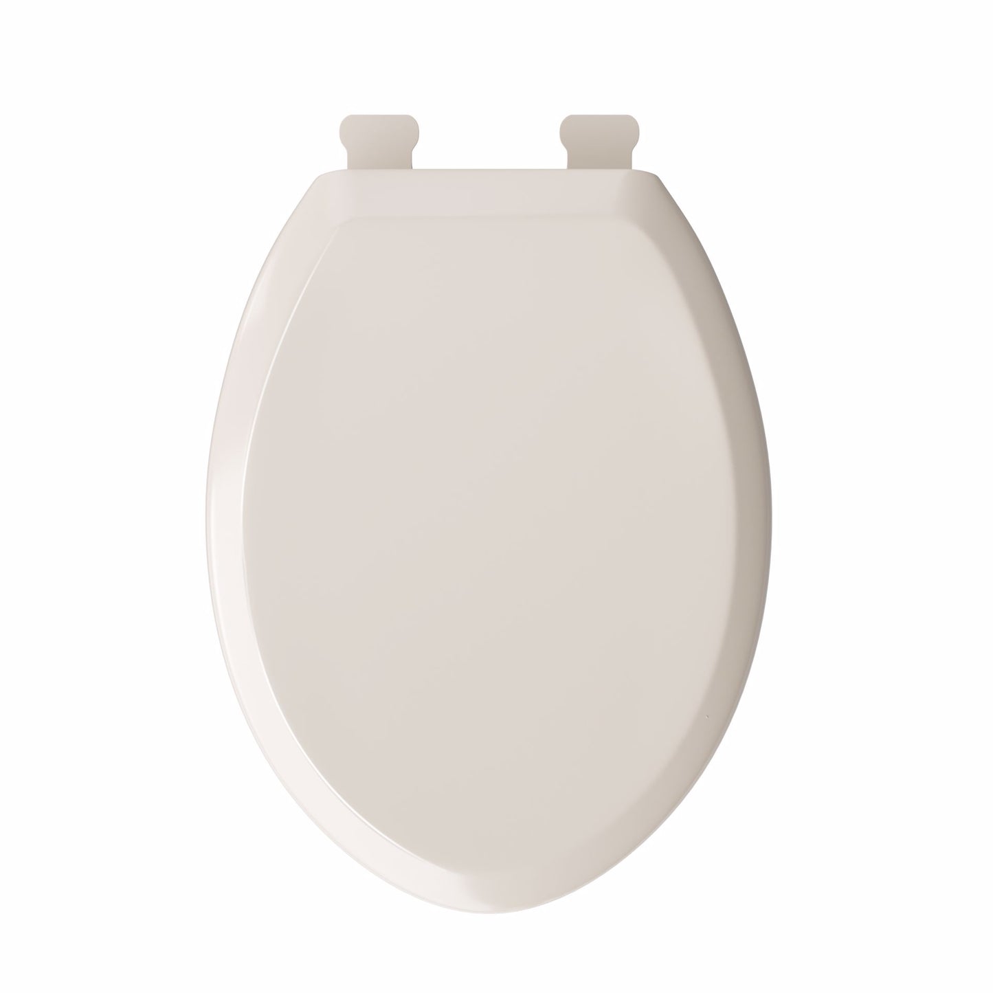 Jones Stephens C2200S02 Biscuit Premium Plastic Toilet Seat, Closed Front with Cover, Slow-Close and QuicKlean® Hinges, Elongated