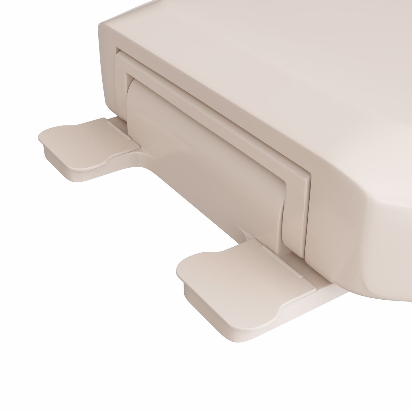 Jones Stephens C2200S02 Biscuit Premium Plastic Toilet Seat, Closed Front with Cover, Slow-Close and QuicKlean® Hinges, Elongated