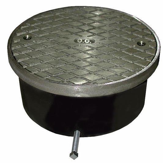 Jones Stephens C33003 2" and 3" Adjustable Access Cover with 5-1/2" Polished Brass Cover with Ring - 2-1/8" Height and 4-9/16" Inside CO