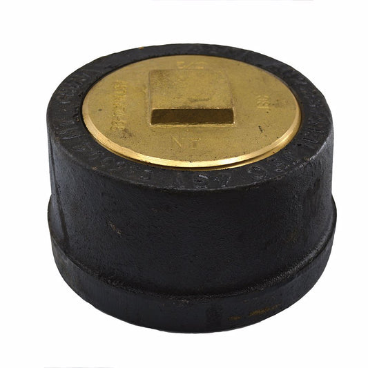 Jones Stephens C36024 4" Schedule 40 Push-On Cleanout Less Gasket with Raised Head Plug - 3" Height