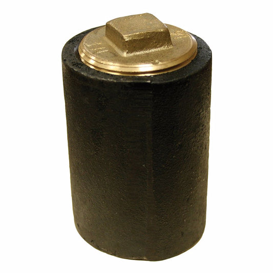 Jones Stephens C38206 6" Plain End Cleanout Long Pattern with 5" Raised Head (HEX) Heavy Pattern Plug - 4" Height