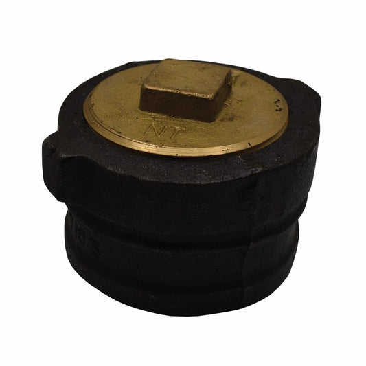 Jones Stephens C38403 3" No Hub Cleanout With 2-1/2" Raised Head Southern Code Plug - 2-1/8" Height