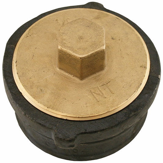 Jones Stephens C38502 2" No Hub Cleanout With 1-1/2" Raised Head Heavy Plug - 2-1/8" Height