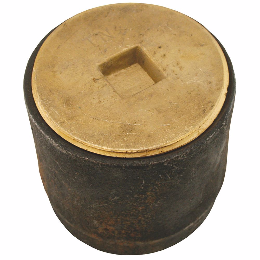 Jones Stephens C39203 3" Plain End Cleanout Long Pattern with 2-1/2" Raised Head (HEX) Heavy Pattern Plug - 4" Height