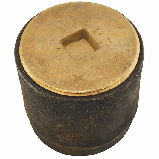 Jones Stephens C39203 3" Plain End Cleanout Long Pattern with 2-1/2" Raised Head (HEX) Heavy Pattern Plug - 4" Height