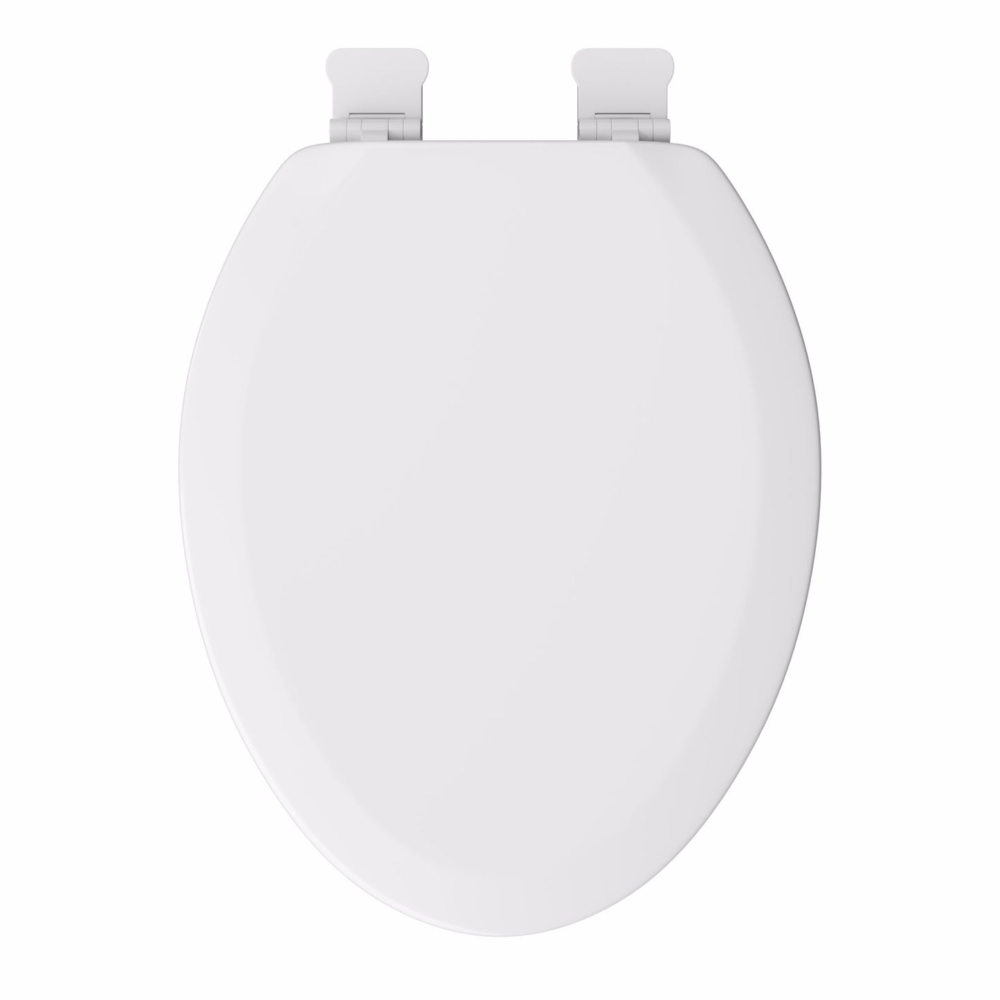 Jones Stephens C3B4E300AM White Premium Molded Wood Toilet Seat, Closed Front with Cover, QuicKlean®, Elongated