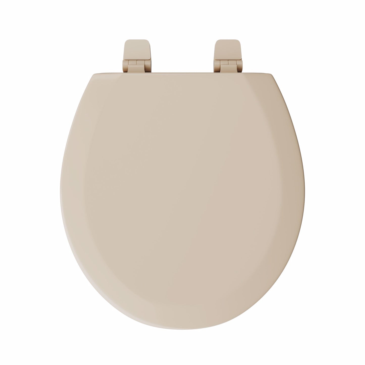 Jones Stephens C3B4R230 Fawn Beige Deluxe Molded Wood Toilet Seat, Closed Front with Cover, Round
