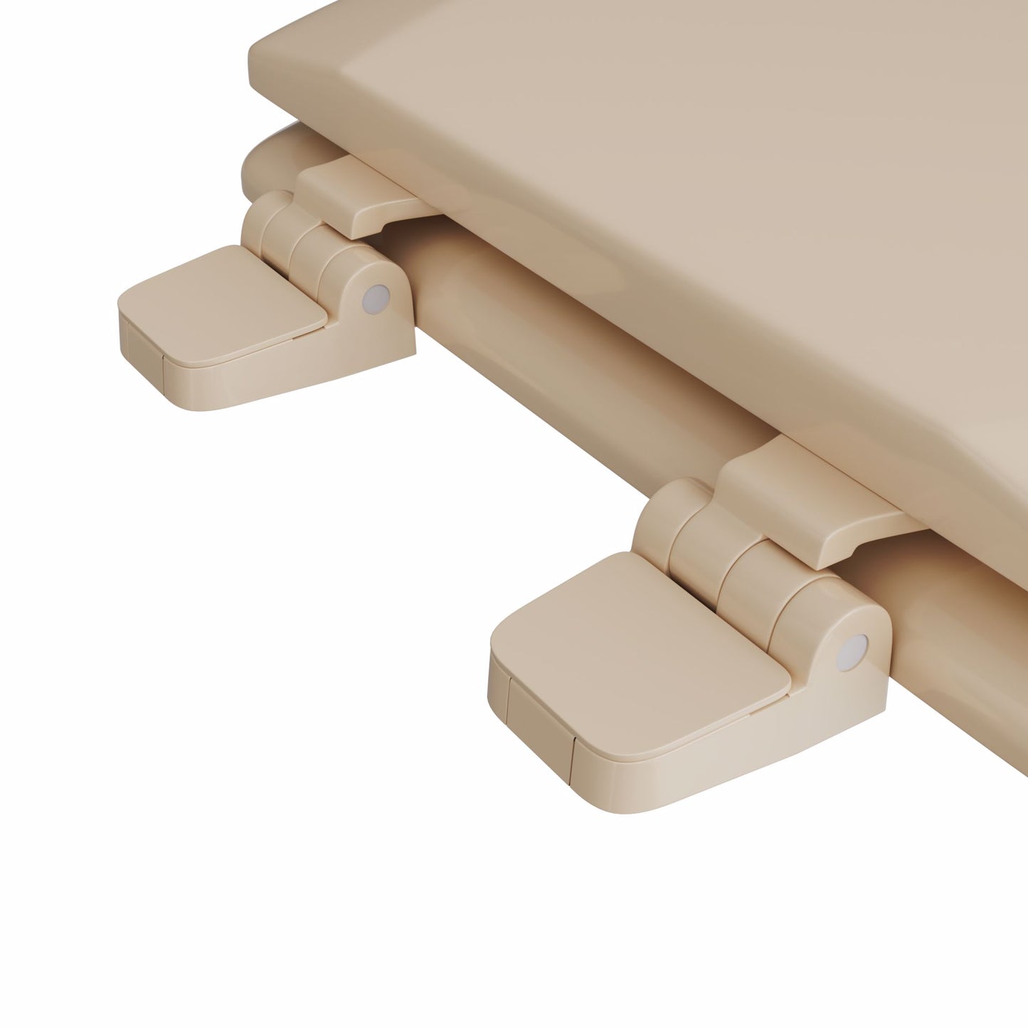 Jones Stephens C3B4R230 Fawn Beige Deluxe Molded Wood Toilet Seat, Closed Front with Cover, Round