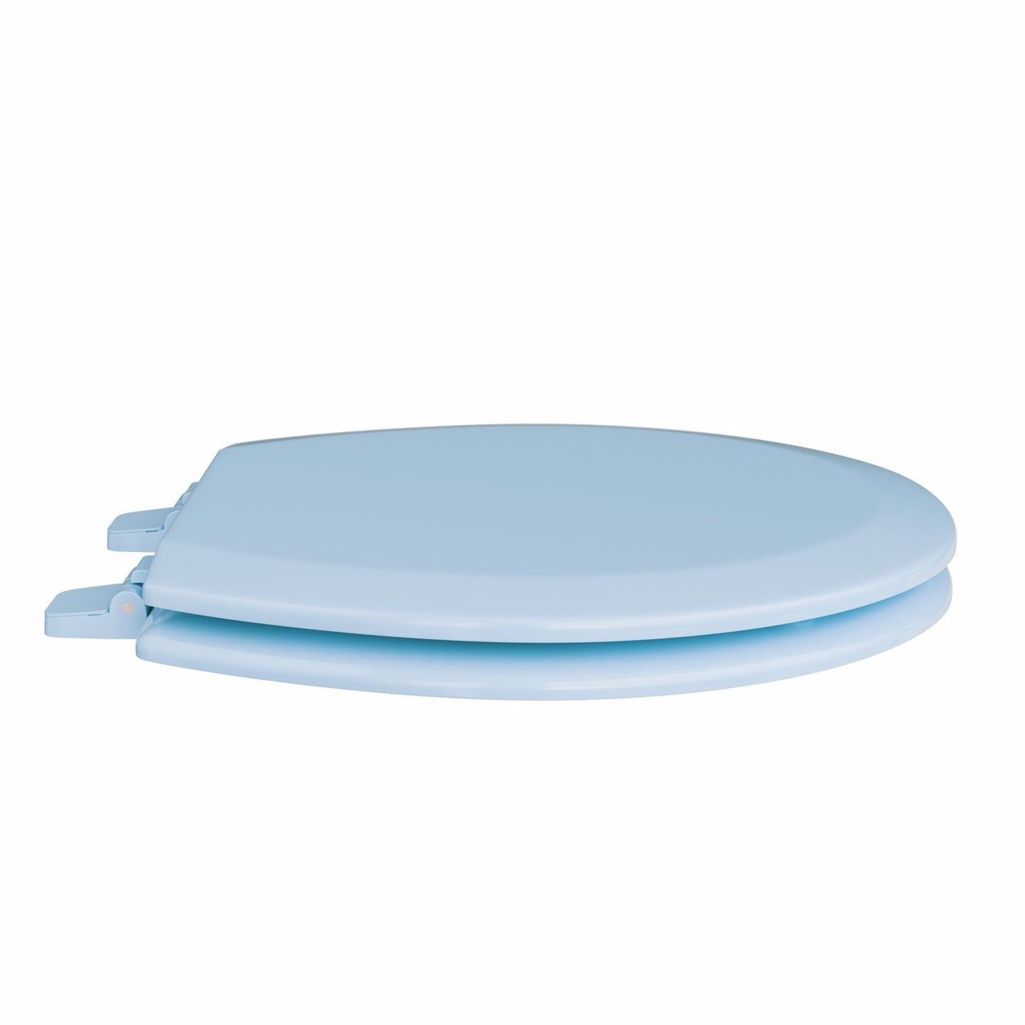 Jones Stephens C3B4R245 Regency Blue Deluxe Molded Wood Toilet Seat, Closed Front with Cover, Round