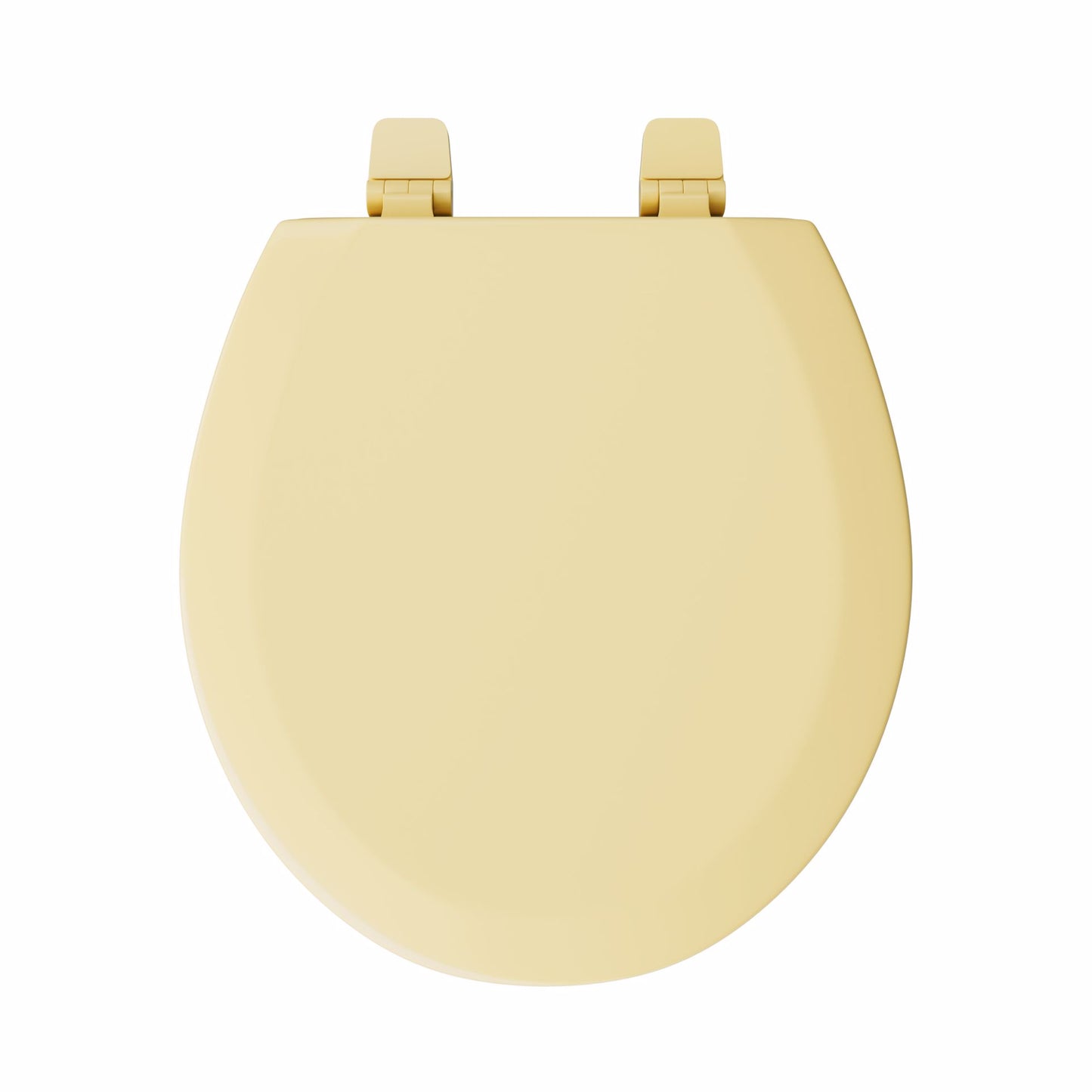 Jones Stephens C3B4R250 Citron Yellow Deluxe Molded Wood Toilet Seat, Closed Front with Cover, Round