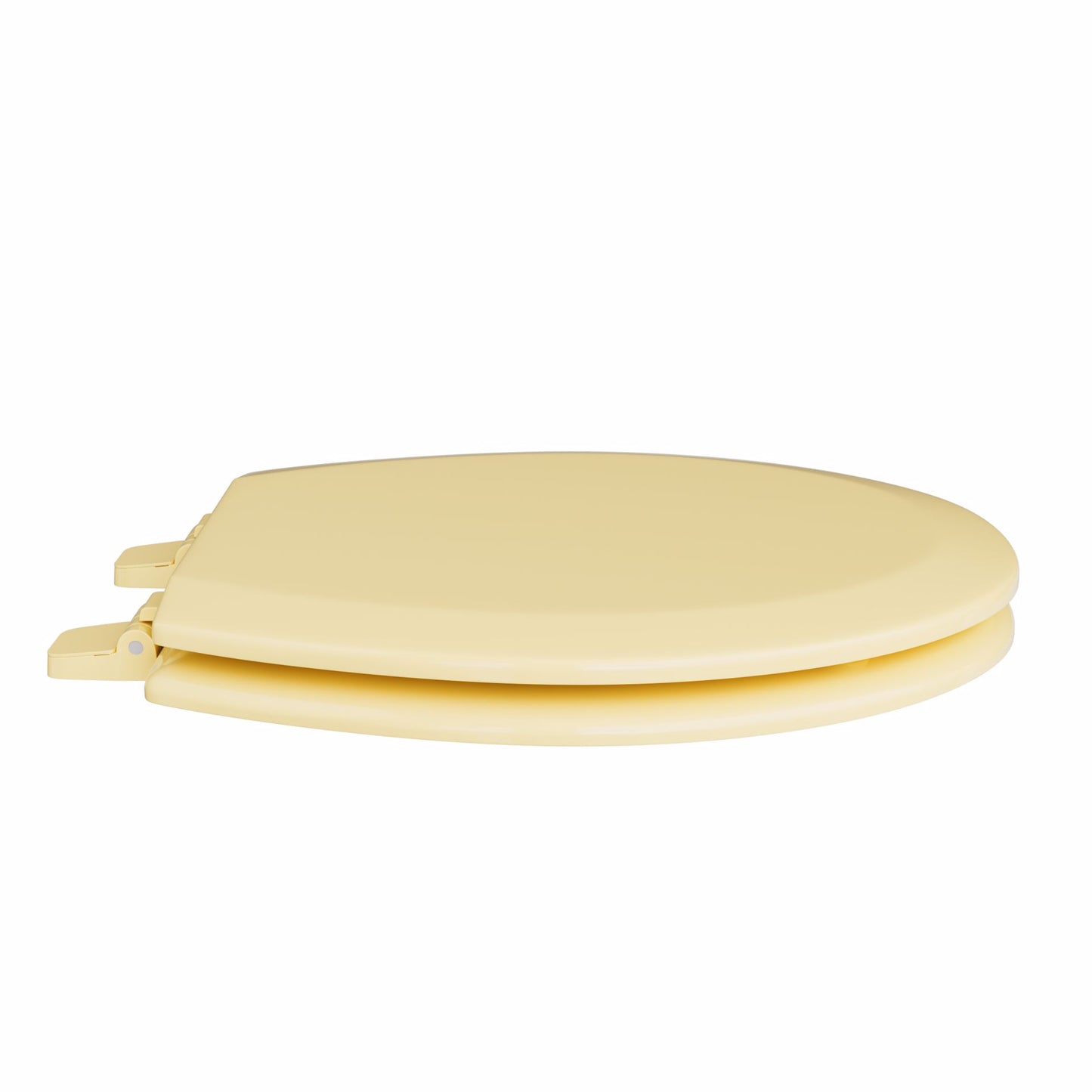 Jones Stephens C3B4R250 Citron Yellow Deluxe Molded Wood Toilet Seat, Closed Front with Cover, Round