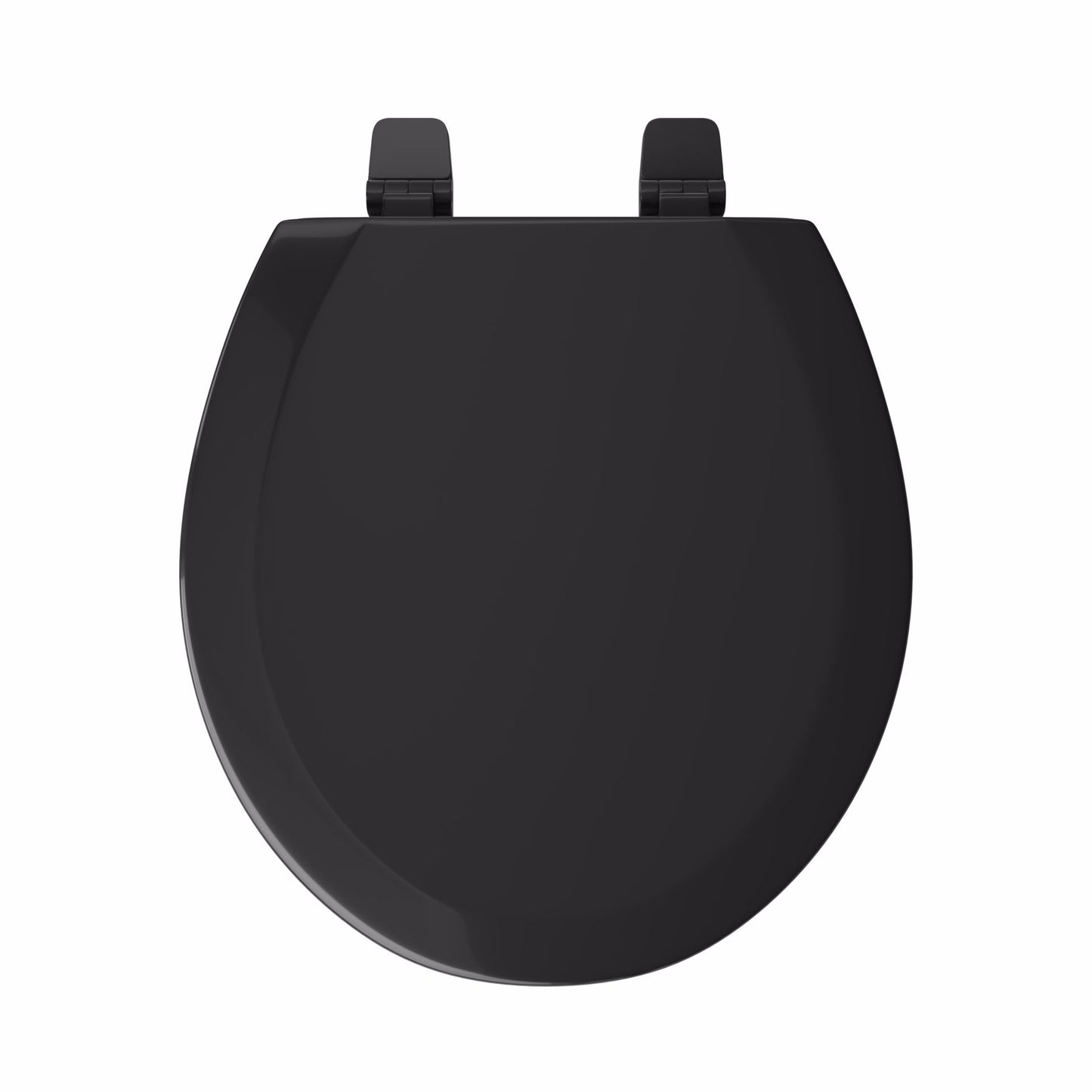 Jones Stephens C3B4R290 Black Deluxe Molded Wood Toilet Seat, Closed Front with Cover, Round