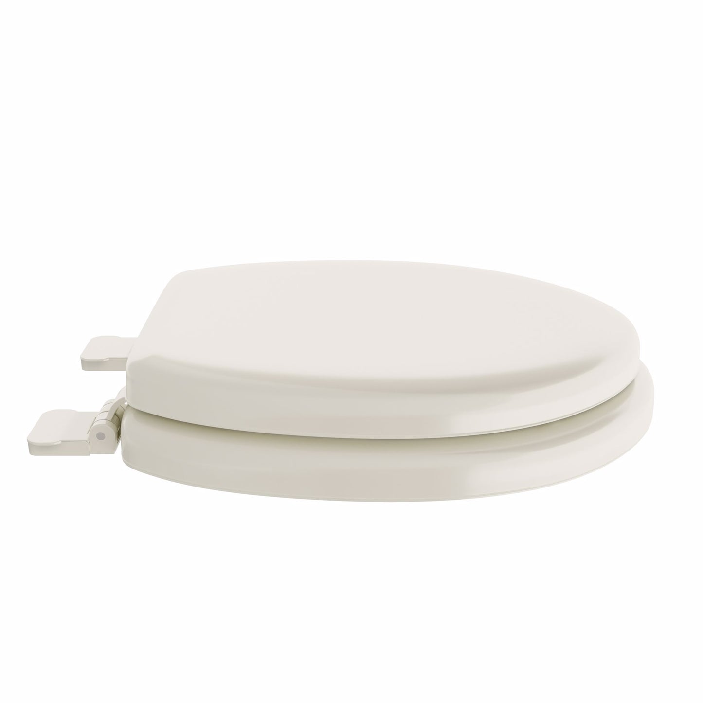 Jones Stephens C3B5E201 Bone Soft Toilet Seat, Closed Front with Cover, QuicKlean® Hinges, Elongated