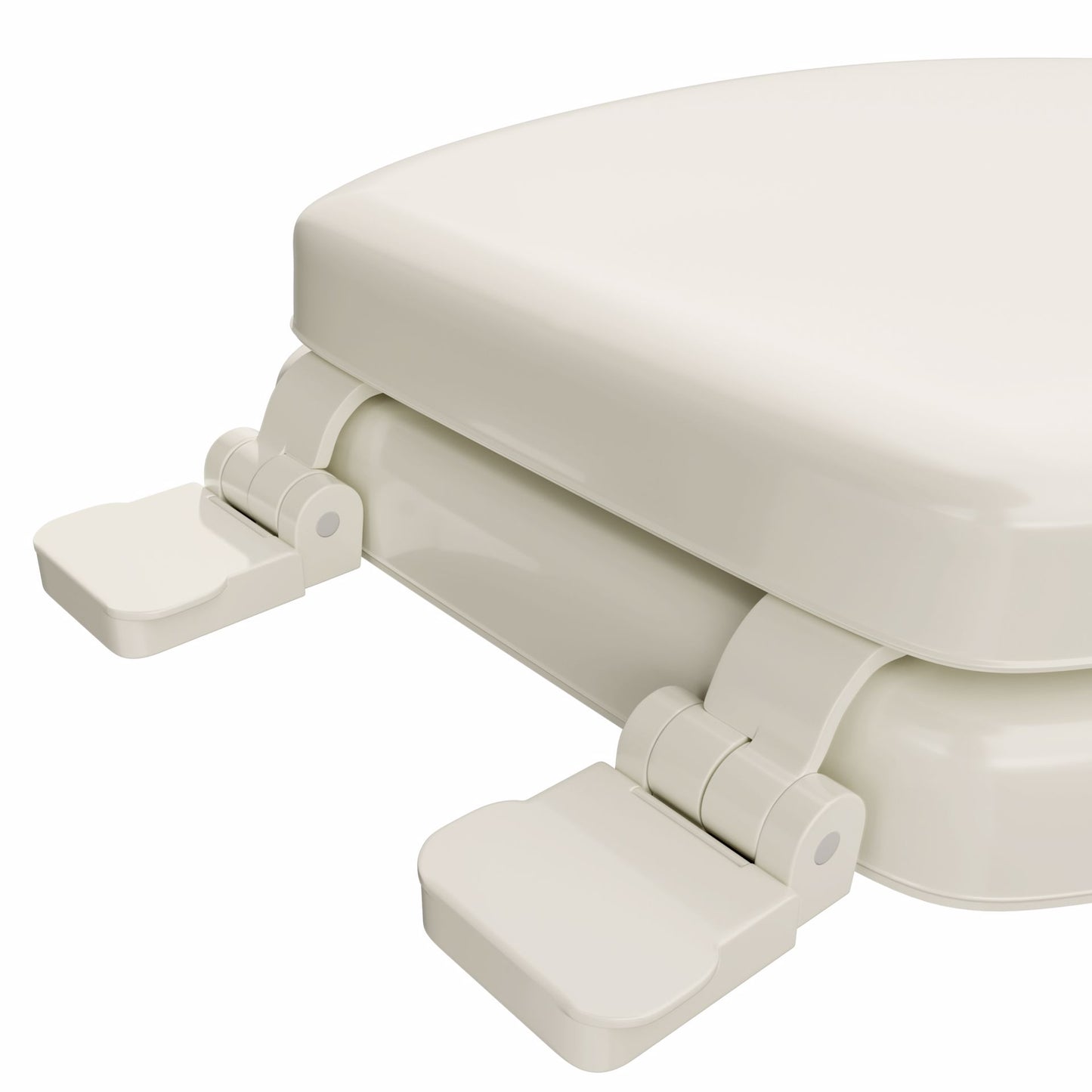 Jones Stephens C3B5E201 Bone Soft Toilet Seat, Closed Front with Cover, QuicKlean® Hinges, Elongated